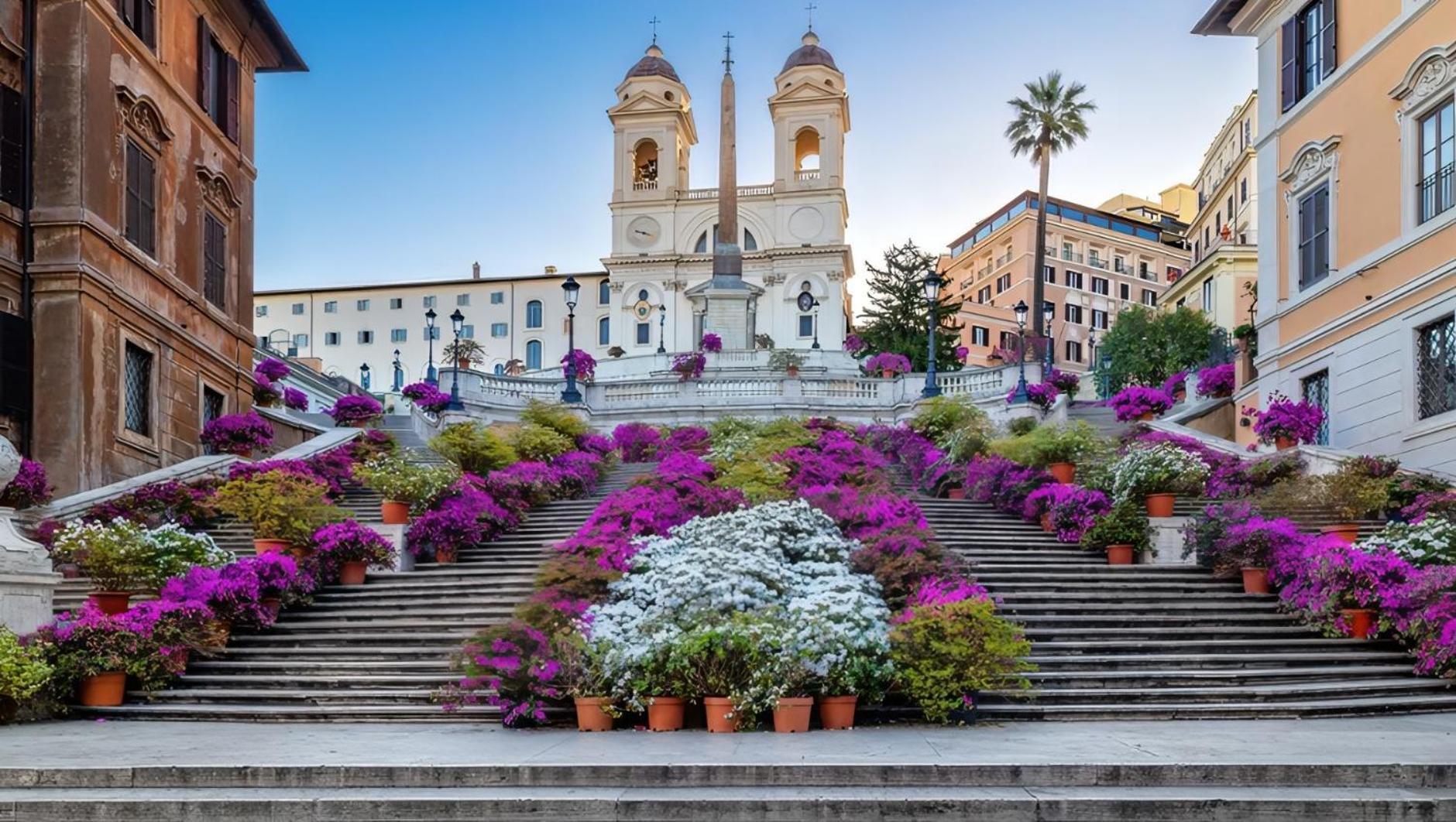 Flowers' Circle Of Piazza Di Spagna